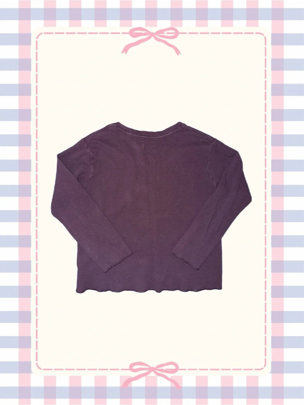 PACT Long Sleeve Purple Ribbed Tee - Picture 2 of 5